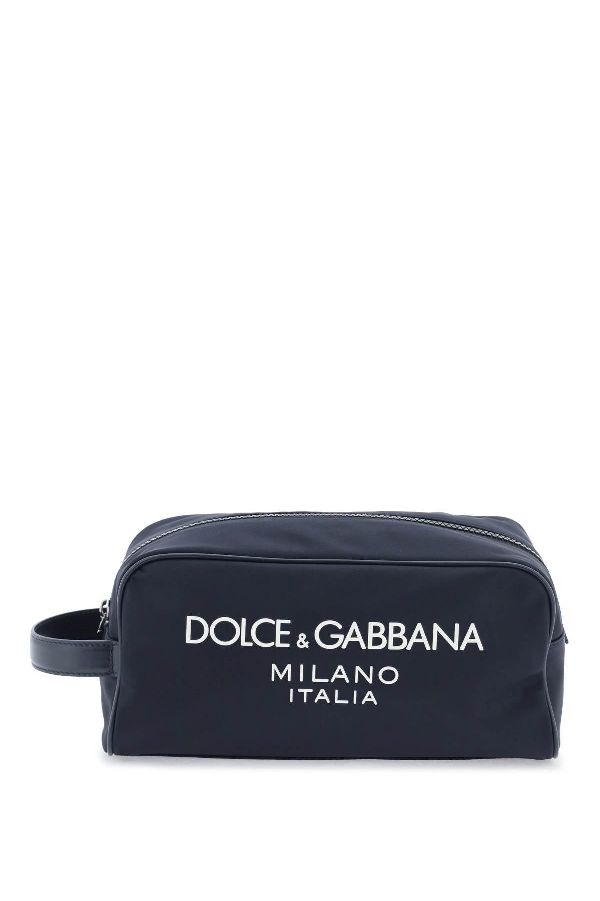 Dolce &amp; gabbana 橡膠標誌美容包 BT0989 AG182 BLU BLU NAVY