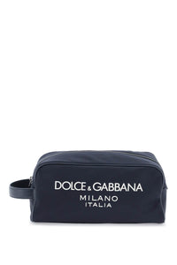 Dolce & gabbana rubberized logo beauty case BT0989 AG182 BLU BLU NAVY