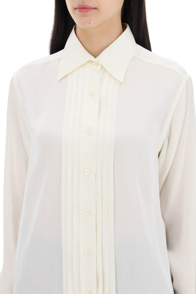 Tom ford silk charmeuse blouse shirt CA3269 FAX1191 OFF WHITE