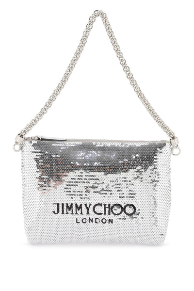 Jimmy Choo Callie 肩背包 CALLIE SHOULDER AKH 銀色 黑色 銀色