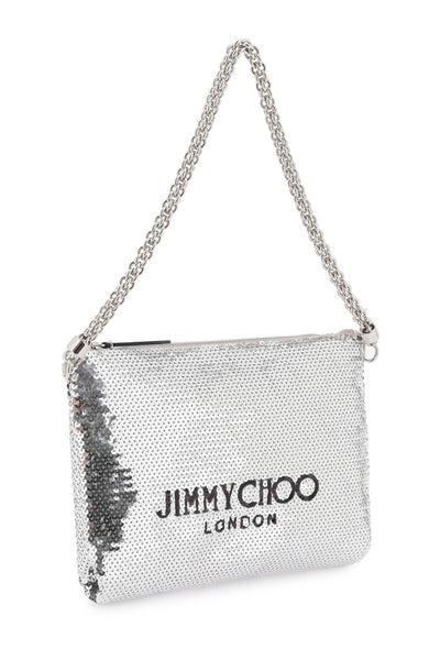 Jimmy choo callie shoulder bag CALLIE SHOULDER AKH SILVER BLACK SILVER