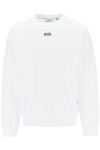 Gcds crew-neck sweatshirt with logo print CC94M110104 WHITE