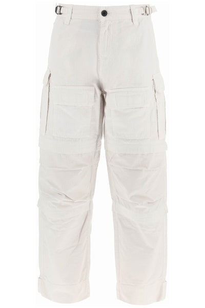 Darkpark 'julia' ripstop cotton cargo pants C DPM004C O518004 OFF WHITE