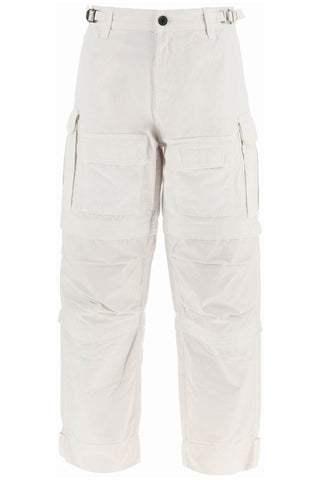 Darkpark 'julia' ripstop cotton cargo pants C DPM004C O518004 OFF WHITE