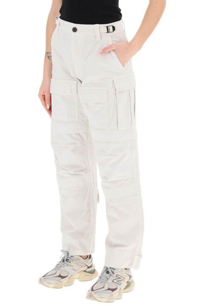 Darkpark 'julia' ripstop cotton cargo pants C DPM004C O518004 OFF WHITE