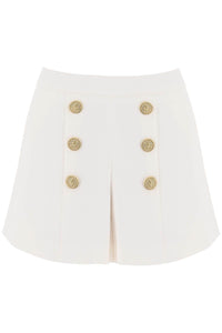 Balmain crepe shorts with embossed buttons CF1PA235VE17 BLANC
