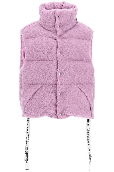 Khrisjoy padded fleece vest CFPW049NPILE MAUVE