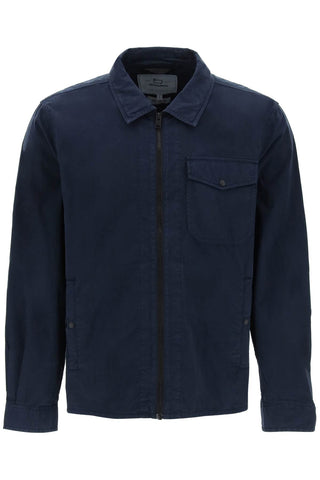 Woolrich cotton overshirt for CFWOOS0113 MRUT3665 MELTON BLUE