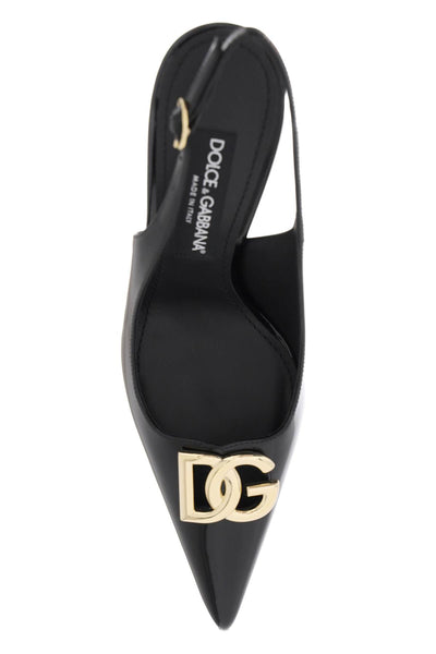 Dolce &amp; Gabbana 光面皮革 Lollo 露跟高跟鞋 CG0680 A1037 NERO