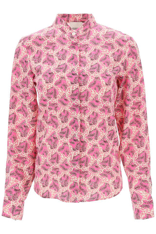 Isabel marant ilda silk shirt with paisley print CH0115FA A3J10I FUCHSIA