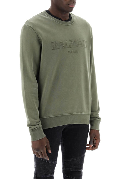 Balmain vintage balmain crewneck sweat CH0JQ040BC72 KAKI KAKI