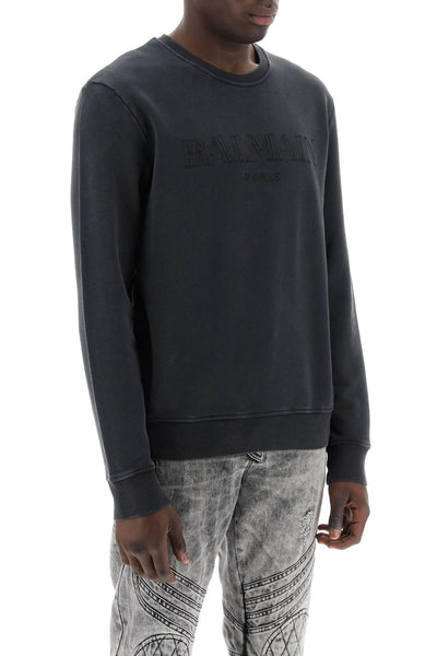 Balmain vintage balmain crewneck sweat CH0JQ040BC72 GRIS GRIS