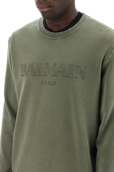 Balmain 復古 balmain 圓領衛衣 CH0JQ040BC72 KAKI KAKI