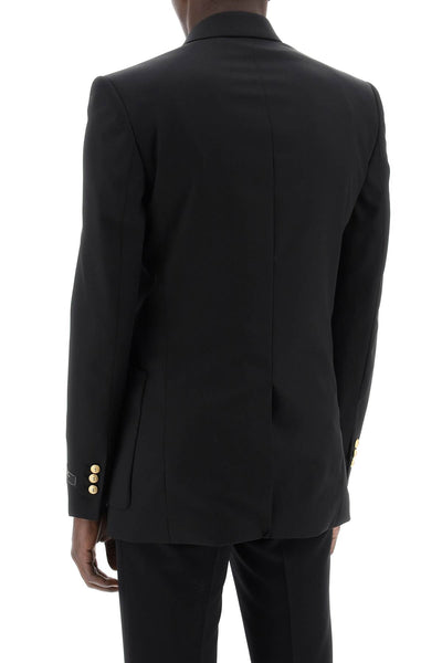 Balmain double-breasted twill bl CH0SG030WC50 NOIR