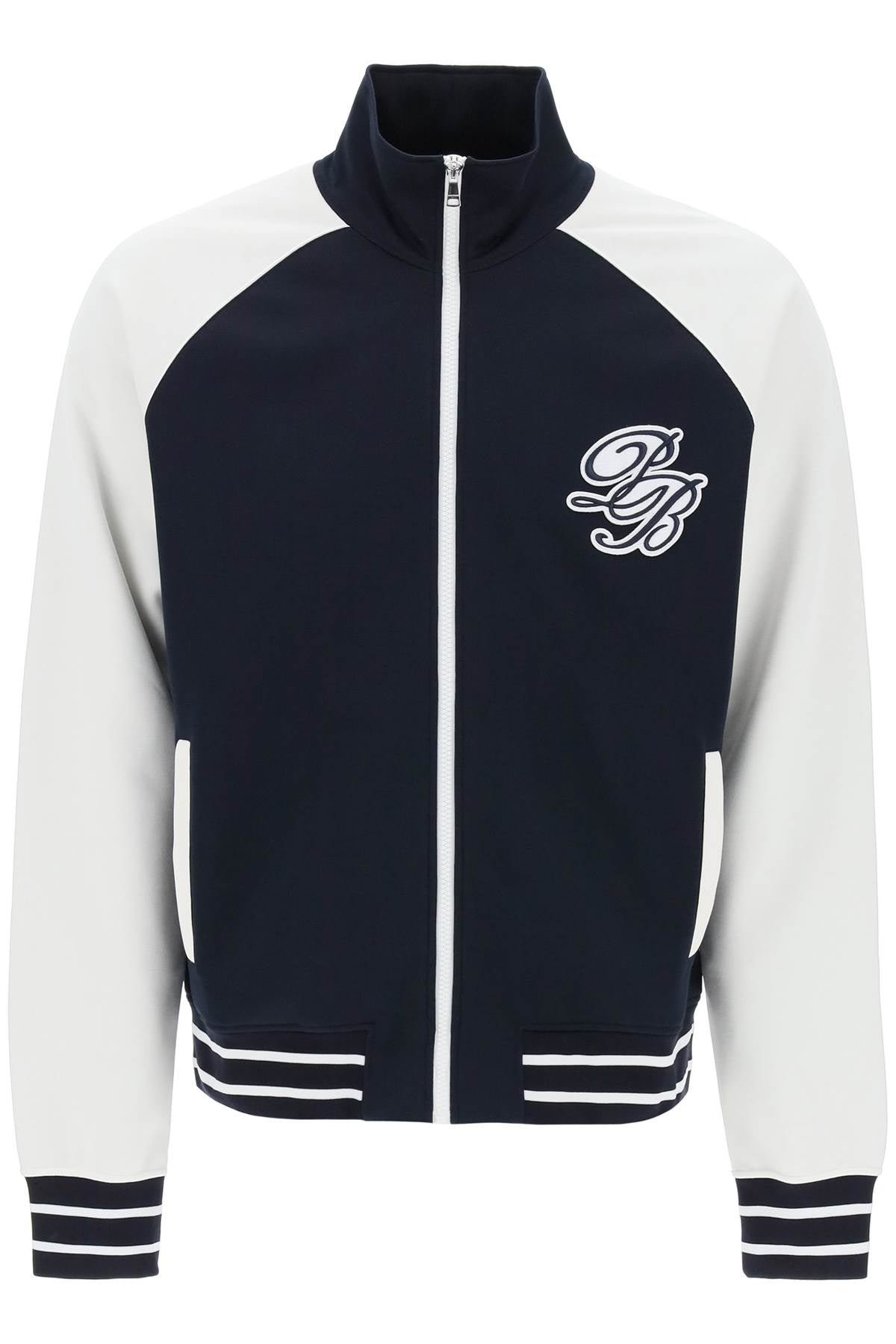 Balmain track jacket pb in CH0TF430JG70 BLEU MARINE FONCE CREME