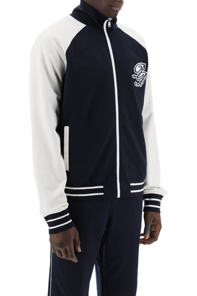 Balmain track jacket pb in CH0TF430JG70 BLEU MARINE FONCE CREME