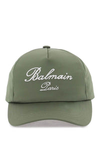 Balmain "baseball cap in satin with embroidered logo CH0XA231XI53 KAKI
