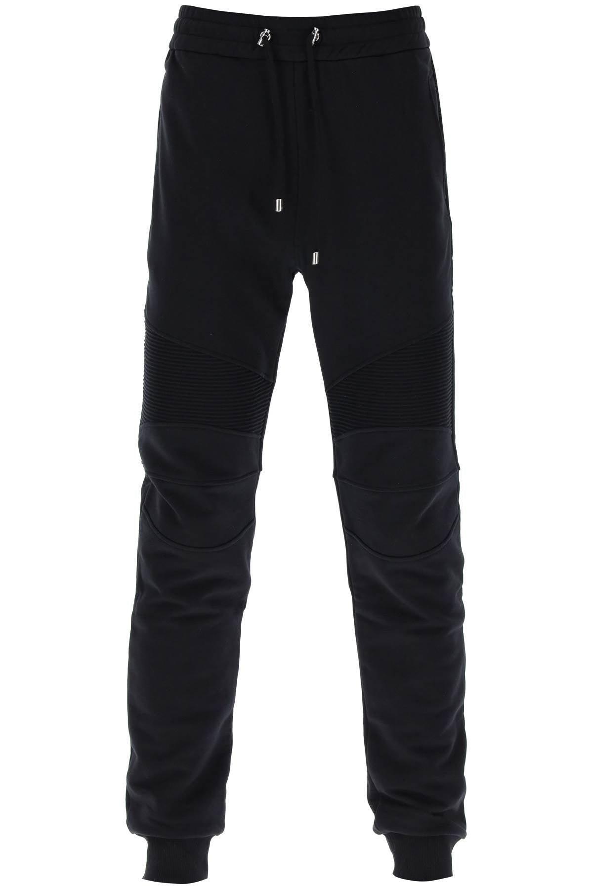 Balmain joggers with topstitched inserts CH1OB000BB04 NOIR BLANC
