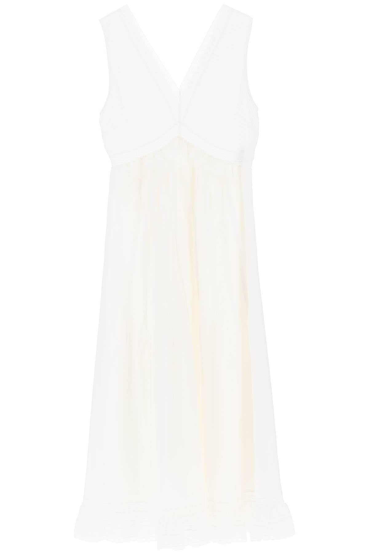 See by chloe cotton voile maxi dress CHS23URO09024 CLOUDY WHITE