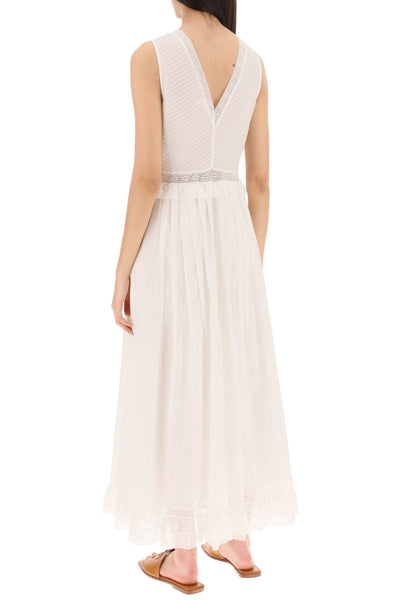 See by chloe cotton voile maxi dress CHS23URO09024 CLOUDY WHITE