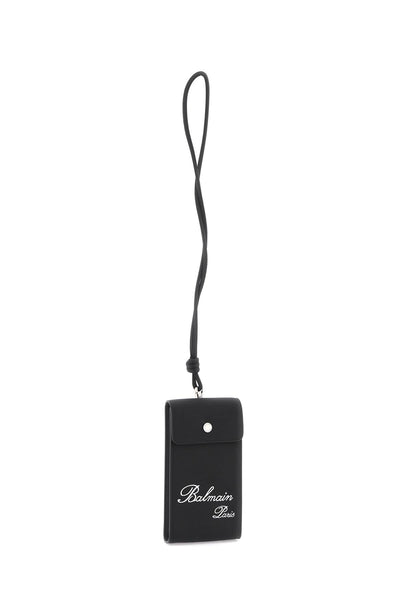 Balmain 標誌手機支架 CM1SB057TGBO 黑色
