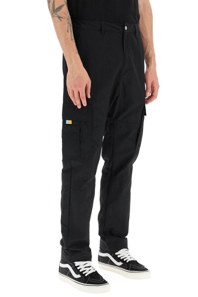 Marcelo burlon nylon cargo pants CMCF014S23FAB001 BLACK WHITE