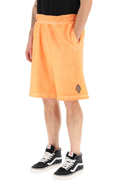 Marcelo Burlon Sunset Cross Shorts CMCI019S23FLE001橙色紅色