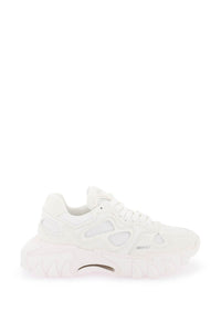 Balmain b-east leather and mesh sneakers CN1VI714TCCH BLANC OPTIQUE