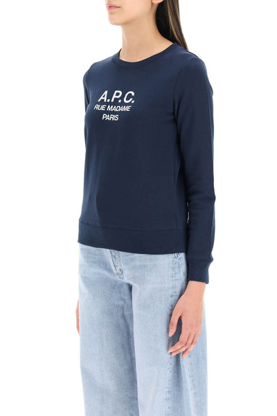 Apc tina 標誌刺繡運動衫 COEZD F27561 MARINE