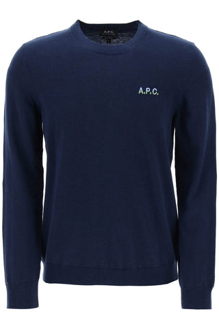 A.p.c. crew-neck cotton sweater COGUQ H23213 MARINE BLEU CLAIR