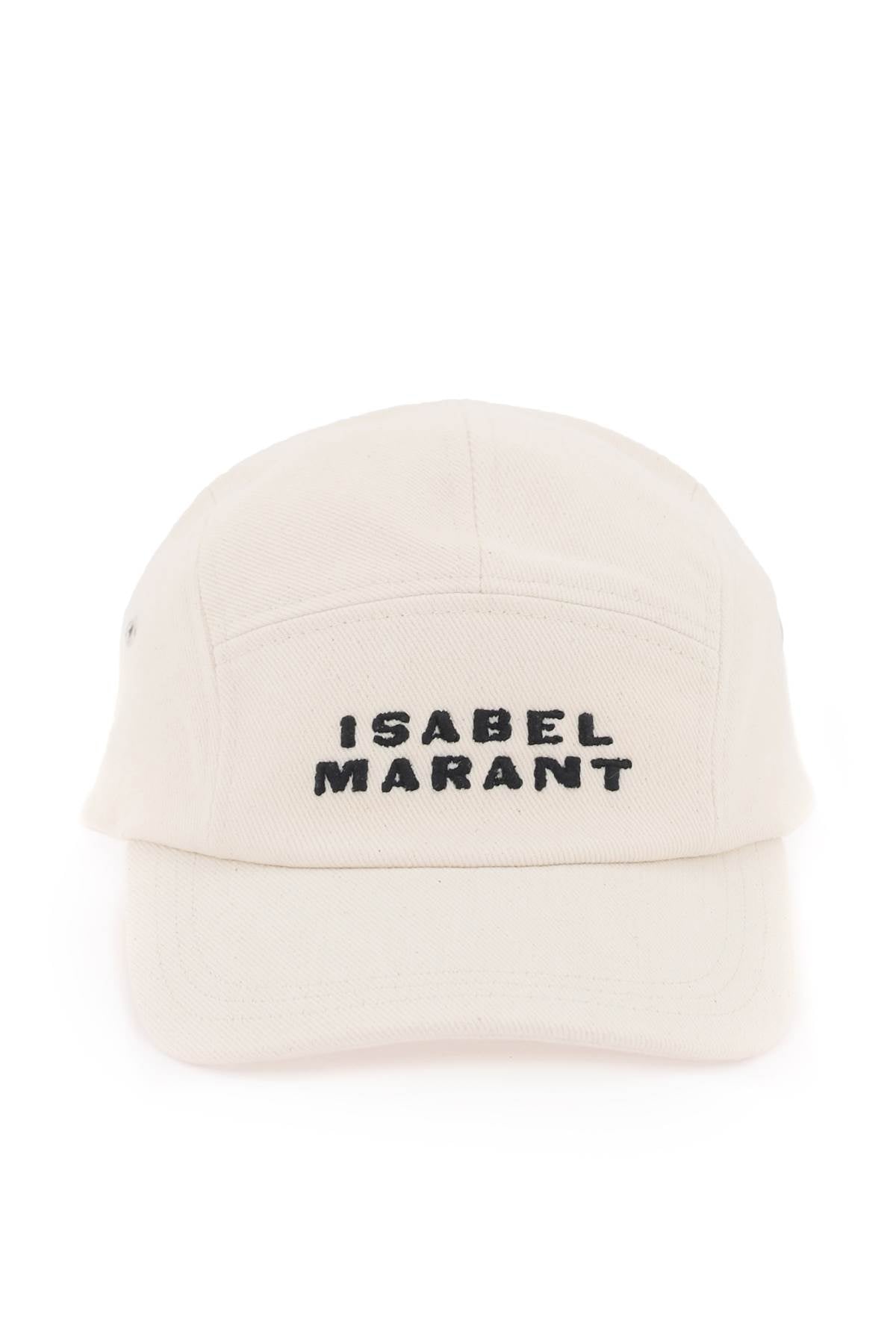 Isabel marant tedji baseball cap CQ008XFA A2C08A ECRU BLACK