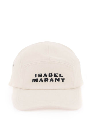 Isabel marant tedji baseball cap CQ008XFA A2C08A ECRU BLACK