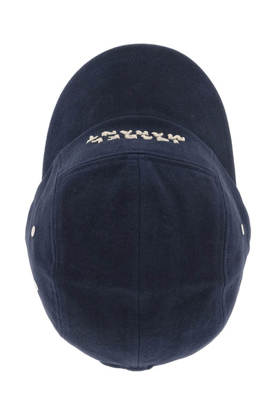 Isabel marant tedji baseball cap CQ008XFA A2C08A MIDNIGHT ECRU