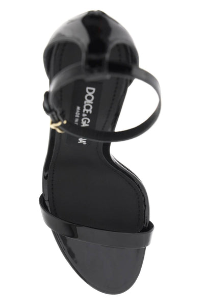 Dolce & gabbana patent leather sandals CR1717 A1471 NERO ORO