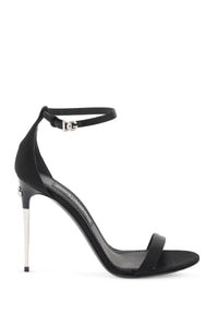 Dolce & gabbana satin sandals for elegant CR1725 A7630 NERO