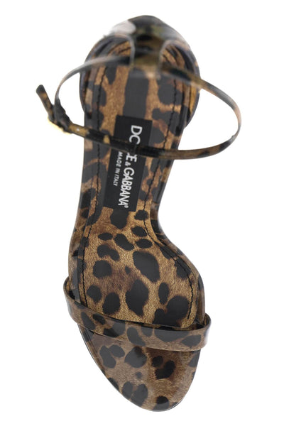 Dolce &amp; Gabbana 豹紋亮面皮革涼鞋 CR1739 AM568 LEO
