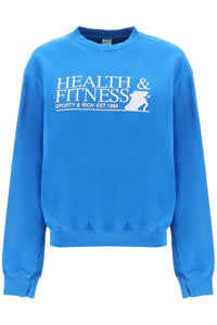 Sporty rich fitness motion crew-neck sweatshirt CR873 ROYAL BLUE