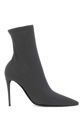 Dolce & gabbana stretch jersey ankle boots CT0959 AM237 GRIGIO SCURO