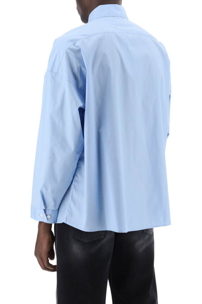 Marni boxy shirt with italian collar CUMU0061P2USCT88 IRIS BLUE