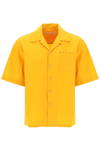 Marni short-sleeved organic cotton shirt CUMU0213P8USCT88 LIGHT ORANGE