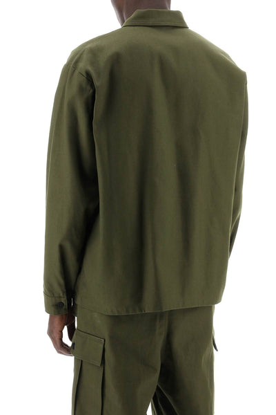 Marni 棉質華達呢工作服罩衫 CUMU0297AXUTC310 LEAV GREEN