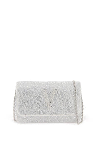 Versace virtus mini bag with crystals DBFI002 1A06487 OPTICAL WHITE PALLADIUM