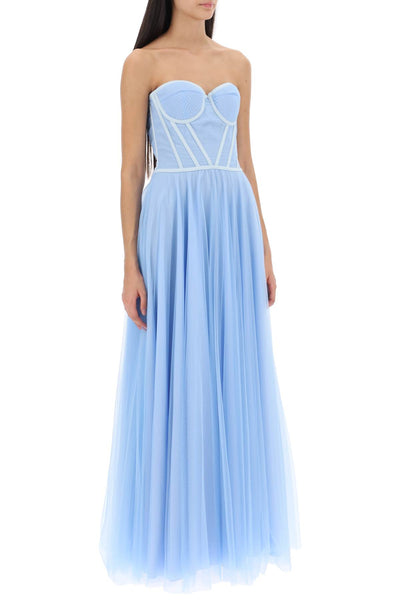1913 dresscode maxi tulle bustier gown DCW429 TU SKY