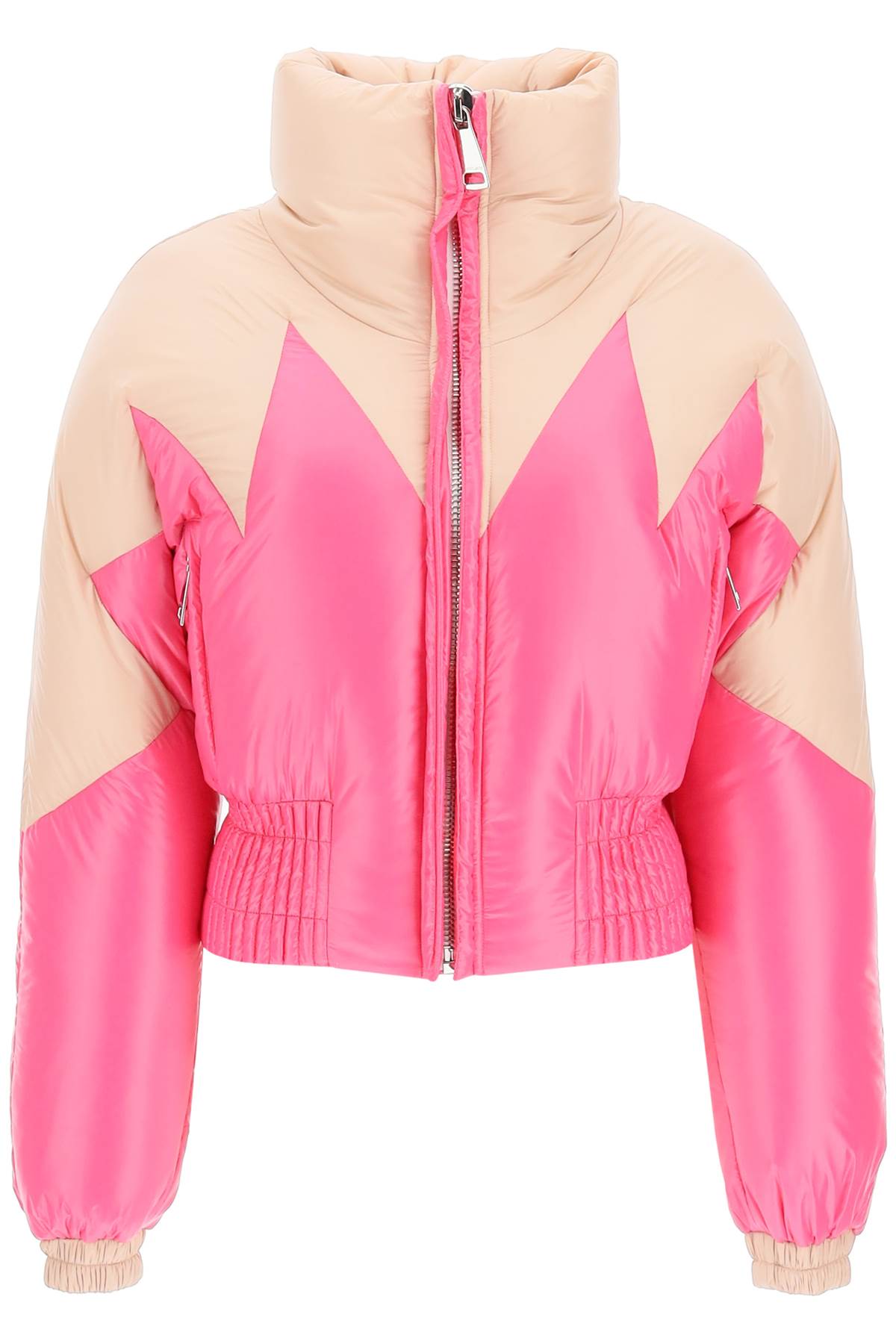 Khrisjoy 'puff peak' cropped puffer jacket DFPW002PRS ANTIQUE ROSE GERANIUM