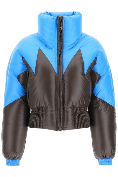 Khrisjoy 'puff peak' cropped puffer jacket DFPW002PRS BRILLIANT BROWN