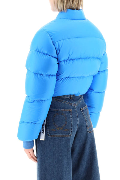 Khrisjoy cropped puff jacket DFPW007PRS CYAN BLUE