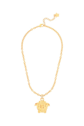 Versace la medusa necklace with crystals DG1I125 DJMX CRYSTAL VERSACE GOLD