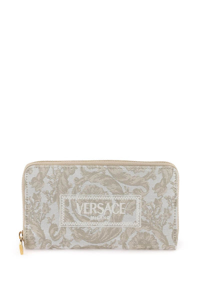Versace 巴洛克長皮夾 DPDI056 1A09741 米色 米色 VERSACE 金色