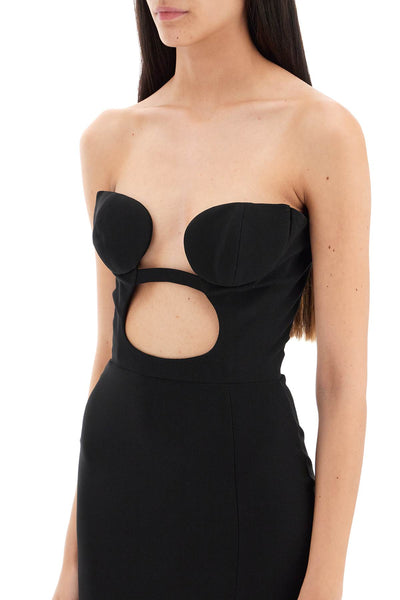 Nensi dojaka maxi bustier dress with cut-out DR115 BLACK