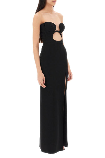 Nensi dojaka maxi bustier dress with cut-out DR115 BLACK